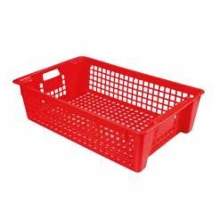 Caisse Ajourée Empilable Emboîtable 600 X 380 X 155 Mm 28 L - Rouge