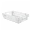 Caisse Ajourée Empilable Emboitable 600 X 400 X 145 Mm - 27 L - Blanc