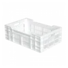 Caisse Ajourée Fond Plein 600 X 400 X 200 Mm 40 L - Blanc