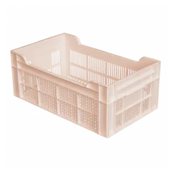 Caisse Ajourée Sans Poignée Empilable 500 X 300 20 L - Rose