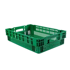 Caisse Alimentaire Ajourée Empilable Emboitable 27 Litres En Plastique Recyclé