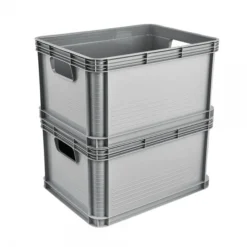 Keeeper Caisse Plastique Solide Empilable 20 Litres -Outils De Stockage caisse de rangement 20 l gris clair robert keeeper 3