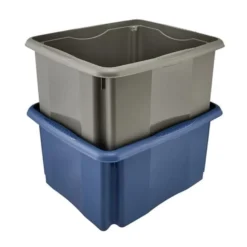 Keeeper Bac De Rangement Bleu En Plastique Recyclé 24 Litres -Outils De Stockage caisse de rangement 24 l bleu plastique recycle emil keeeper 2