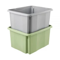 Keeeper Bac De Rangement En Plastique Recyclé 24 Litres -Outils De Stockage caisse de rangement 24 l gris plastique recycle emil keeeper 2