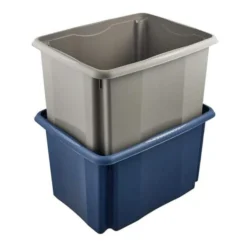 Keeeper Bac De Rangement Bleu En Plastique Recyclé 30 Litres 9 Keeeper Bac De Rangement Bleu En Plastique Recyclé 30 Litres -Outils De Stockage caisse de rangement 30 l bleu plastique recycle emil keeeper 2