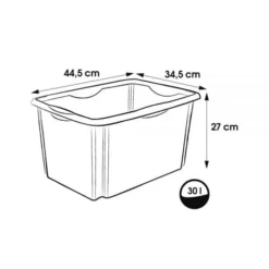 Keeeper Bac De Rangement Bleu En Plastique Recyclé 30 Litres 10 Keeeper Bac De Rangement Bleu En Plastique Recyclé 30 Litres -Outils De Stockage caisse de rangement 30 l bleu plastique recycle emil keeeper 3