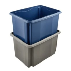 Keeeper Bac De Rangement Gris En Plastique Recyclé 30 Litres -Outils De Stockage caisse de rangement 30 l gris plastique recycle emil keeeper 3