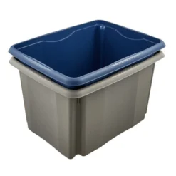 Keeeper Bac De Rangement Gris En Plastique Recyclé 30 Litres -Outils De Stockage caisse de rangement 30 l gris plastique recycle emil keeeper 4