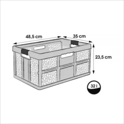 Casier De Rangement Pliable 32 Litres Léa Keeeper -Outils De Stockage caisse de rangement 32 litres pliante lea keeeper 5