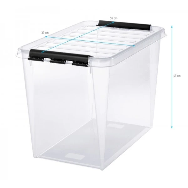 Grande Caisse De Rangement Empilable 61 Litres 2 Grande Caisse De Rangement Empilable 61 Litres – Image 2