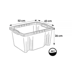 Keeeper Caisse Plastique Empilable Solide 44 Litres -Outils De Stockage caisse de rangement bleue solide 44 l franz keeeper 4