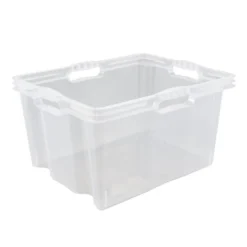 Keeeper Caisse Plastique Solide Transparente 24 Litres