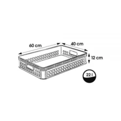 Keeeper Caisse Plate Empilable Pour Fruits Et Légumes 22 Litres -Outils De Stockage caisse de rangement plate 22 l fruits et legumes keeeper 3