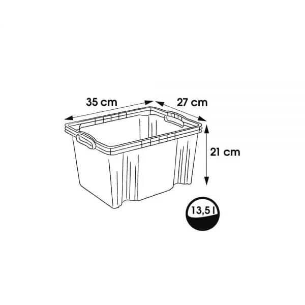 Keeeper Caisse De Rangement Solide Empilable 13,5 Litres 6 Keeeper Caisse De Rangement Solide Empilable 13,5 Litres – Image 6