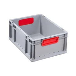 Bac Gerbable Norme Europe 417 EuroBox Gris Rouge Allit