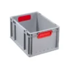 Bac Gerbable Norme Europe 422 EuroBox Gris Rouge Allit