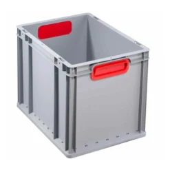 Bac Gerbable Norme Europe 432 EuroBox Gris Rouge Allit