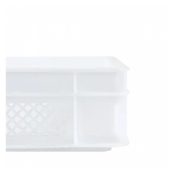 Caisse Finement Ajourée 600 X 400 X 100 Mm 18 L - Blanc -Outils De Stockage caisse finement ajouree 600 x 400 x 100 mm 18 l blanc 2