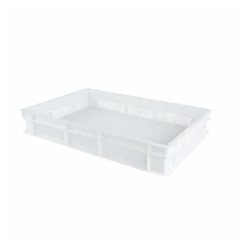 Caisse Finement Ajourée 600 X 400 X 100 Mm 18 L - Blanc