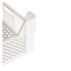 Caisse Finement Ajourée échancrée Avec Poignées 600 X 400 X 130 Mm - 29 L - Blanc -Outils De Stockage caisse finement ajouree echancree avec poignees 600 x 400 x 130 mm 29 l blanc 2