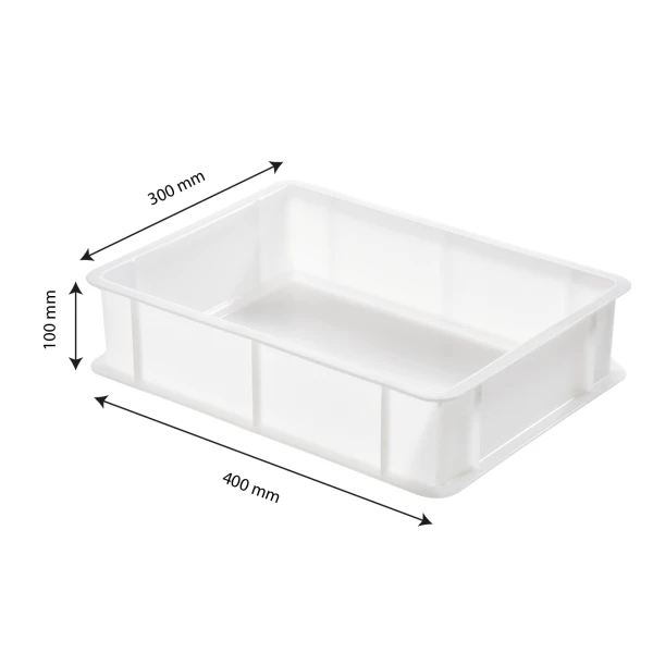 Caisse Pleine 400 X 300 X 100 Mm 9 L - Blanc 2 Caisse Pleine 400 X 300 X 100 Mm 9 L - Blanc – Image 2