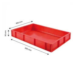 Caisse Pleine 600 X 400 X 90 Mm 15 L - Rouge 5 Caisse Pleine 600 X 400 X 90 Mm 15 L - Rouge -Outils De Stockage caisse pleine 600 x 400 x 90 mm 15 l rouge 2