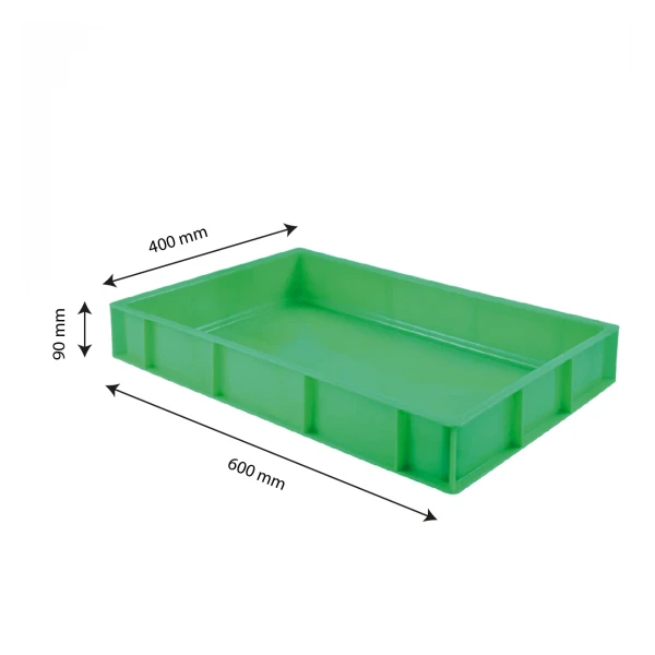 Caisse Pleine 600 X 400 X 90 Mm 15 L - Vert 2 Caisse Pleine 600 X 400 X 90 Mm 15 L - Vert – Image 2