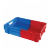 Caisse Pleine empilable Emboîtable 600 X 400 X 144 Mm Bicolore 25 L – Bleu/rouge