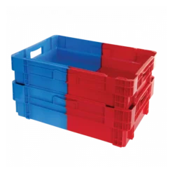 Caisse Pleine empilable Emboîtable 600 X 400 X 184 Mm Bicolore 34 L – Bleu/rouge -Outils De Stockage caisse pleine empilable emboitable 600 x 400 x 184 mm bicolore 34 l bleu rouge 2