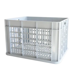 Caisse Renforcée Ajourée 2 Poignées Empilable 600 X 460 X 380 Mm - 80 L - Gris