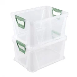 Keeeper Caisse Plastique Empilable Translucide 20 Litres 7 Keeeper Caisse Plastique Empilable Translucide 20 Litres -Outils De Stockage caisse translucide 20 litres 2