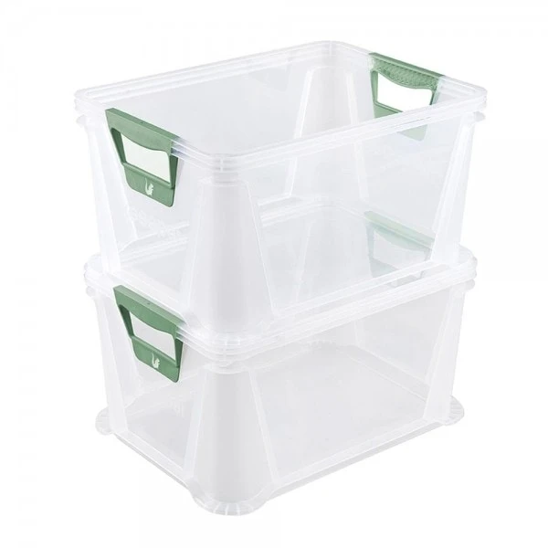 Keeeper Caisse Plastique Empilable Translucide 20 Litres 3 Keeeper Caisse Plastique Empilable Translucide 20 Litres – Image 3