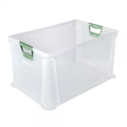 Keeeper Caisse Plastique Translucide Empilable 64 Litres