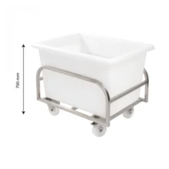 Chariot Inox Pour Bac Grand Volume 170 L -Outils De Stockage chariot inox pour bac grand volume 170 l 2