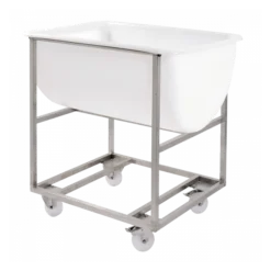 Chariot Inox Pour Bac Grand Volume Semi-cylindrique 170 L -Outils De Stockage chariot inox pour bac grand volume semi cylindrique 170 l 2