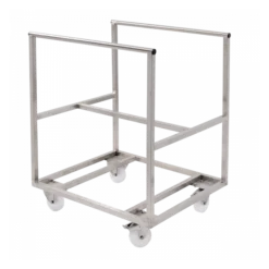 Chariot Inox Pour Bac Grand Volume Semi-cylindrique 170 L