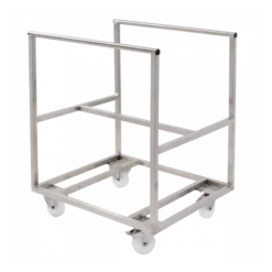 Chariot Inox Pour Bac Grand Volume Semi-cylindrique 220 L