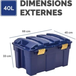 Fellowes Coffre De Rangement En Plastique Solide 40 Litres -Outils De Stockage coffre de rangement en plastique solide 40 litres 3