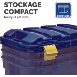 Fellowes Coffre De Rangement En Plastique Solide 40 Litres -Outils De Stockage coffre de rangement en plastique solide 40 litres 5