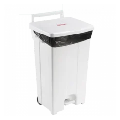 Collecteur à Pédale 100 L - Couvercle Blanc -Outils De Stockage collecteur a pedale 100 l couvercle blanc 2