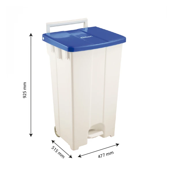 Collecteur à Pédale 100 L - Couvercle Bleu 2 Collecteur à Pédale 100 L - Couvercle Bleu – Image 2