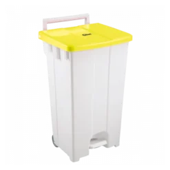 Collecteur à Pédale 100 L - Couvercle Jaune