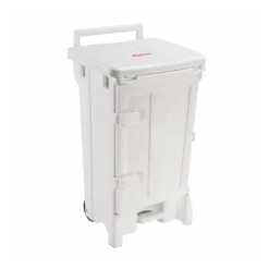Collecteur à Pédale 90 L + Porte - Couvercle Blanc