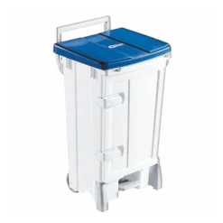 Collecteur à Pédale 90 L + Porte - Couvercle Bleu