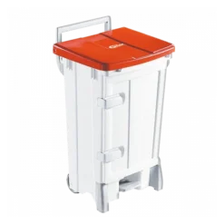 Collecteur à Pédale 90 L + Porte - Couvercle Rouge