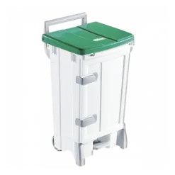 Collecteur à Pédale 90 L + Porte - Couvercle Vert