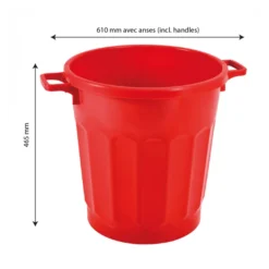 Outils De Stockage -Outils De Stockage conteneur alimentaire rond haccp 50 l rouge 1