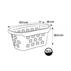 Keeeper Corbeille à Linge En Plastique 30,5 Litres Ergonomique -Outils De Stockage corbeille a linge en plastique 305 litres ergonomique 4