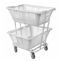 Corbeille à Linge Moyen Modèle 100 L - Blanc -Outils De Stockage corbeille a linge moyen modele 100 l blanc 2