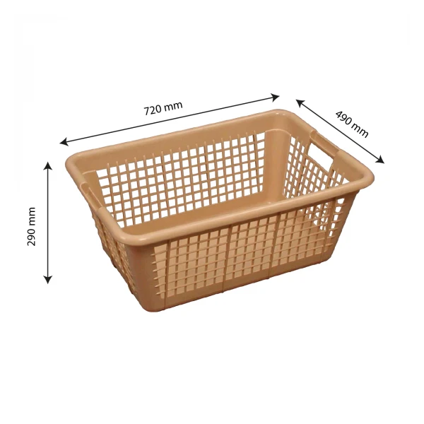 Corbeille à Linge Moyen Modèle 100 L - Sable 2 Corbeille à Linge Moyen Modèle 100 L - Sable – Image 2